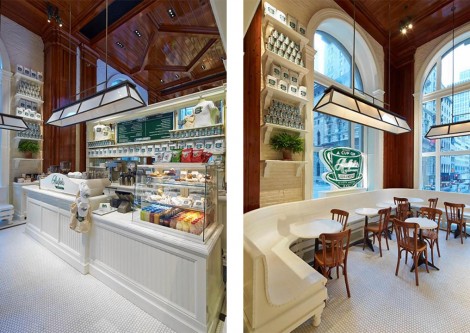 A coffee shop with luxury finishes that evokes classic Americana – as only Ralph Lauren can