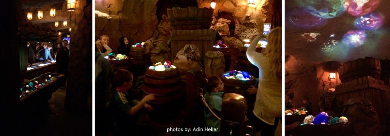 Throughout the Seven Dwarfs Mine Train queue, guests of all ages enjoy sorting 